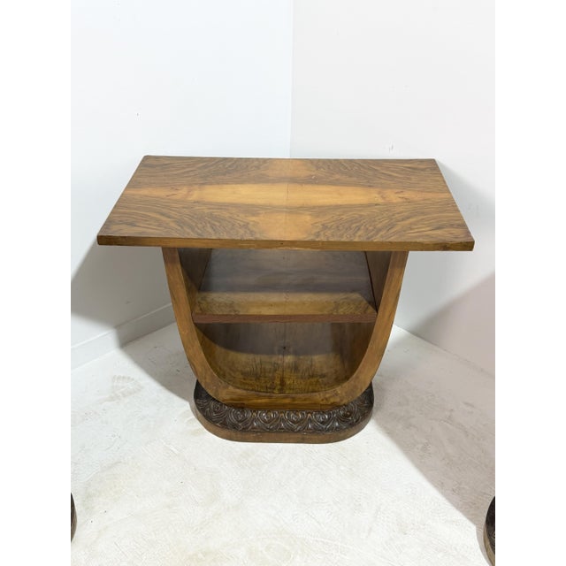 Art Deco Armchairs and a Coffee Table, Italy, 1940s, Set of 3 For Sale - Image 10 of 17