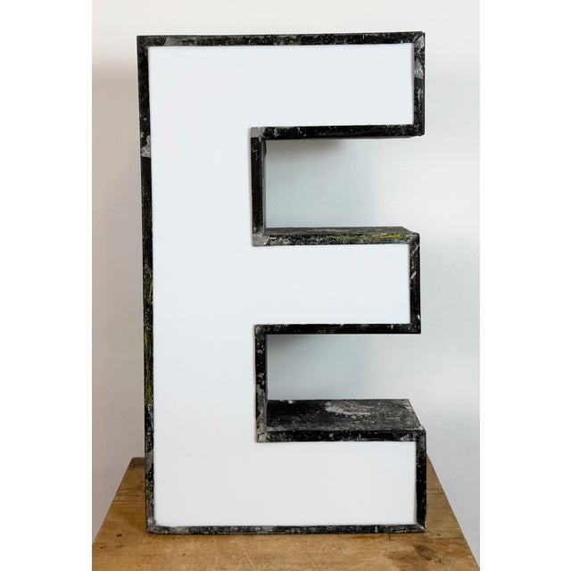 Large Vintage Illuminated Advertising Letter E, 1960s For Sale - Image 6 of 16