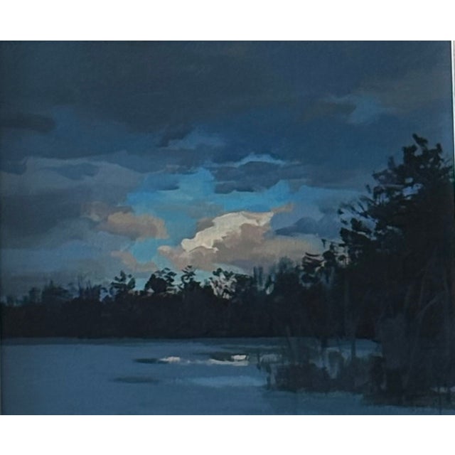 Contemporary Pair Original Jeremy Miranda Oil Paintings in Silver Wood Plein Air Frames For Sale - Image 3 of 4