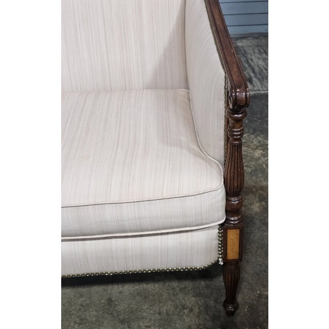 Hickory Chair James River Mahogany Sheraton Style Settee Sofa Loveseat For Sale In Cleveland - Image 6 of 10