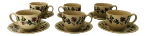 Vintage Johnson Bros Gretchen Cups and Saucers - Service for 6
