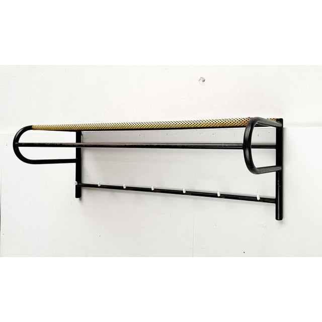 Mid-Century Modern Minimalist Perforated Metal Coat Rack attributed to Mathieu Matégot for Artimeta, 1950s For Sale - Image 15 of 18