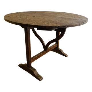 French Dining Table in Oak For Sale