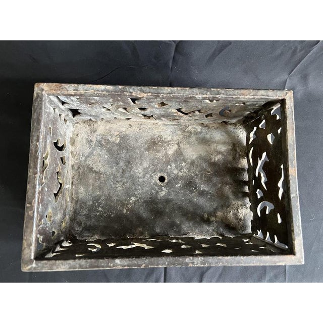 Cast Iron Rectangular Planter on Feet For Sale - Image 3 of 9