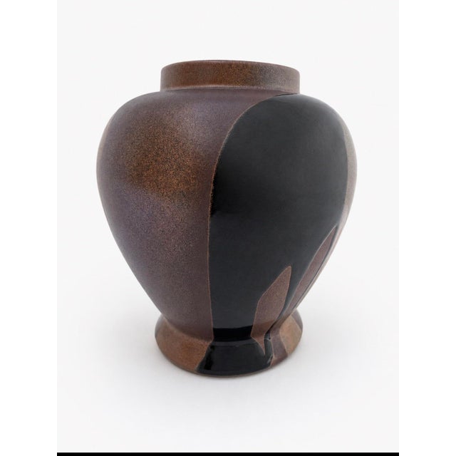 Coffee Robert Maxwell Mid-Century Studio Pottery Vase For Sale - Image 8 of 10