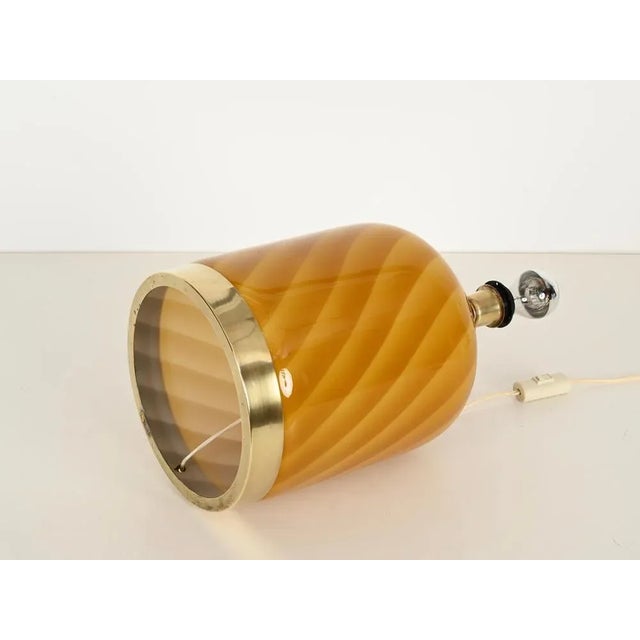 Large Murano Glass and Brass Sun Table Lamp from Tommaso Barbi, Italy, 1960s For Sale - Image 14 of 16