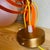 Modernist French Orange Metal Ribbon Hanging Lamp, 2000s For Sale - Image 13 of 14