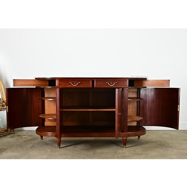 White French 19th Century Louis XVI Style Demilune Enfilade For Sale - Image 8 of 11