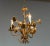 1970s Italian Gilded Chandelier with Floral Decor in the Style of Coco Chanel, 1970s For Sale - Image 5 of 10