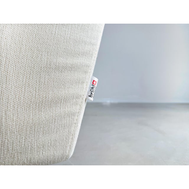 Textile Light Beige Serge Model Armchair in Fabric For Sale - Image 7 of 9