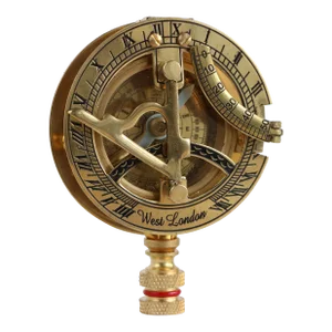 Brass Nautical Sundial Compass Lamp Finial