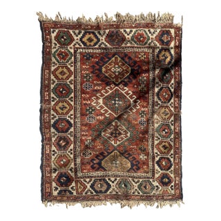 1880s, Handmade Antique Caucasian Kazak Rug 3.4' X 4.4' For Sale