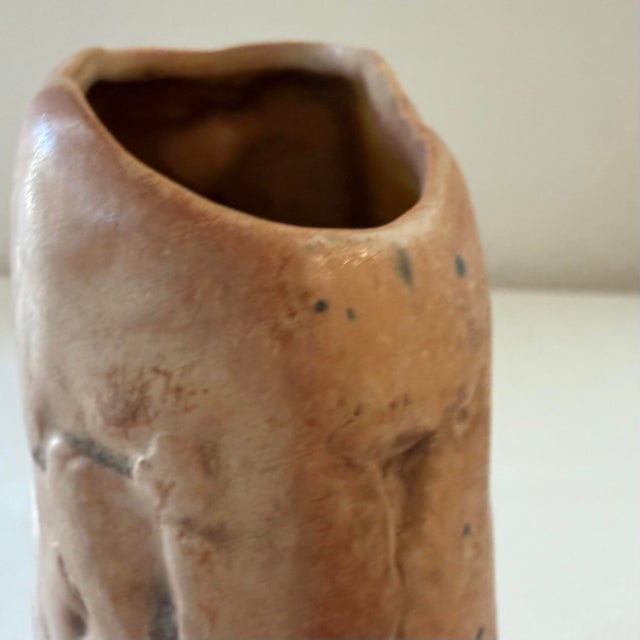 Organic Chinese/Taiwanese Studio-Style Pottery Vase For Sale - Image 11 of 12