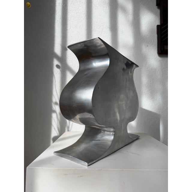 Vintage Cast Aluminum Vase, 1970s For Sale - Image 17 of 18