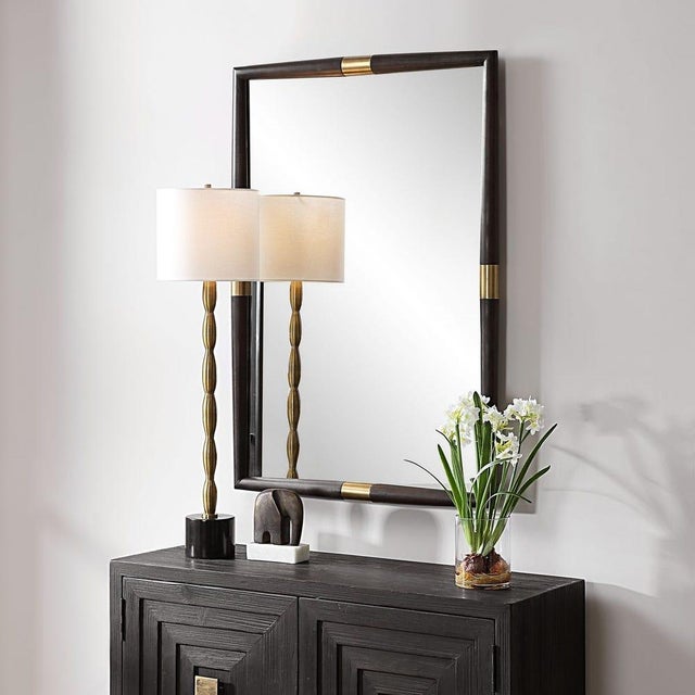 Contemporary Contemporary Sleek Deco Mirror For Sale - Image 3 of 5