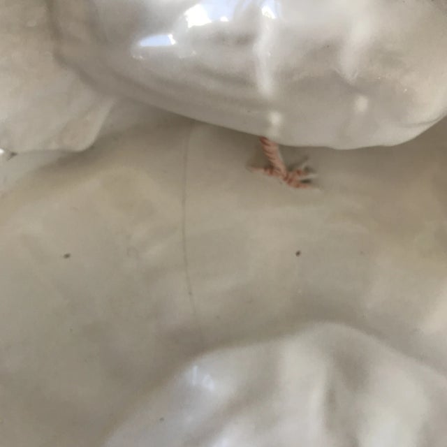 Mid 20th Century Vintage Ceramic Dove Basket For Sale - Image 5 of 11