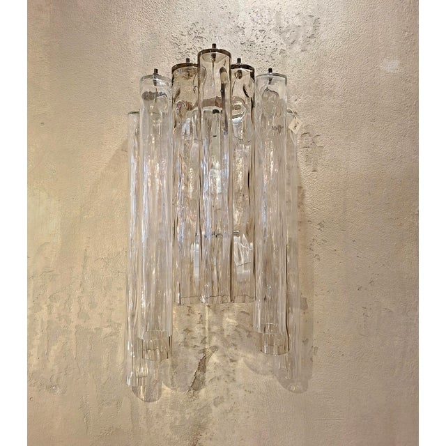 Large Tiered Murano Glass Wall Lights from Made Murano Glass, 1960s, Set of 2 For Sale - Image 10 of 18