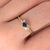 Cute Sapphire Ring W Earth Mined Diamonds in Solid 14k Yellow Gold | Round 4mm, Size 6.75 For Sale - Image 10 of 11