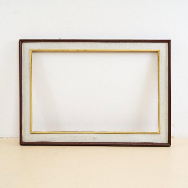 White Vintage Frame in Wood, 1970s For Sale - Image 8 of 8