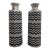 2011 Missoni for Target Black & White Chevron Stoneware Vases- A Pair For Sale