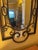 Lao g oval scroll in heavy iron wall mirror with open scroll work frame and oval mirror. Rustic aesthetic.