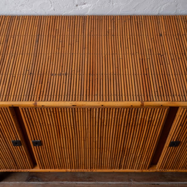 Brown Adrien Audoux & Frida Minet Bamboo Sideboard, 1960s For Sale - Image 8 of 15