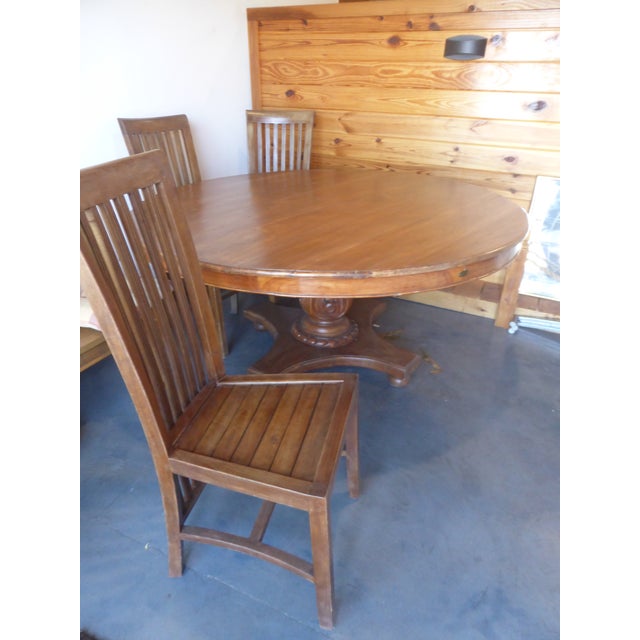 Auburn Vintage Outdoor/Indoor Teak Table and 5 Chairs by Chic Teak For Sale - Image 8 of 10