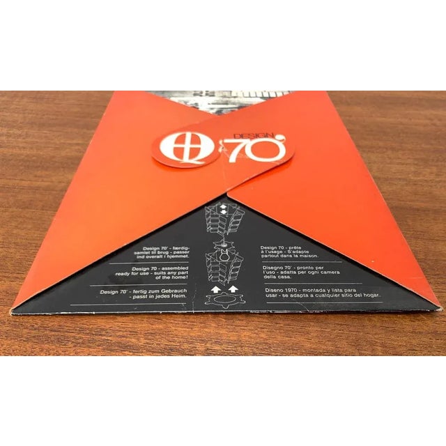 Mid-Century Space Age Orange Folding Pendant Lamp by Gunner Jensen, 1970s For Sale - Image 10 of 11