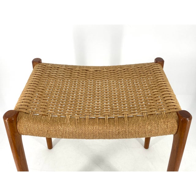 Vintage 80A Ottoman in Teak by Niels Otto Møller for J.L. Møller Møbelfabrik, 1960s For Sale - Image 4 of 12