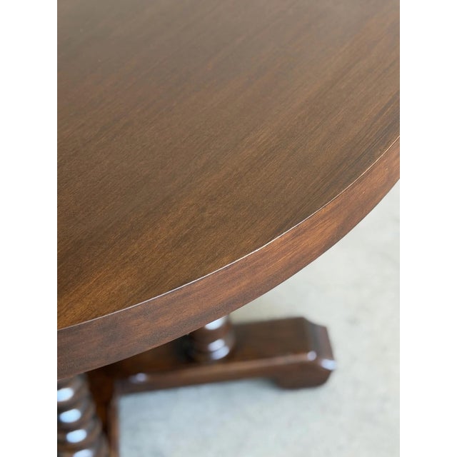 Vintage Bobbin Leg Round Dining Table For Sale In Los Angeles - Image 6 of 9