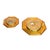 A striking pair of vintage brass plates with bold geometric silhouettes and beautifully warm, aged patina. Made in India,...