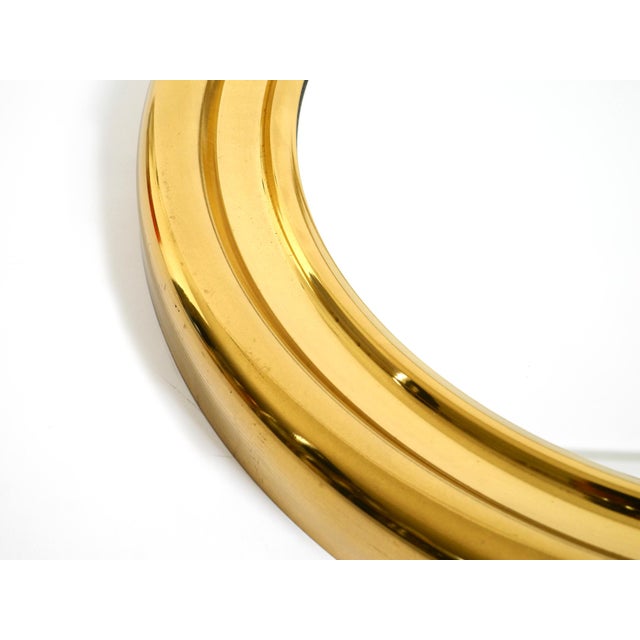 Italian Round Brass Mirror, 1960s For Sale - Image 9 of 13