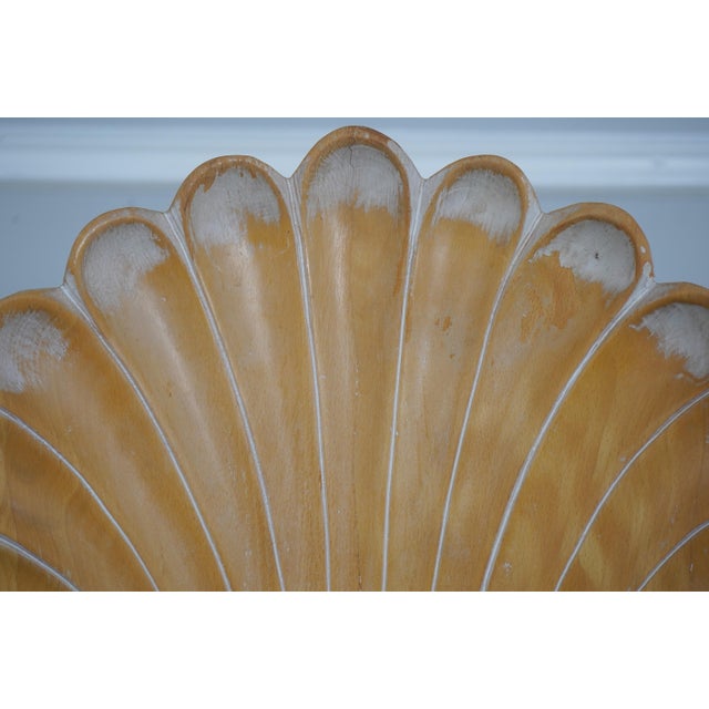 1970s Set of 6 Italian Grotto Style Shell Back Dining Room Chairs For Sale - Image 5 of 18