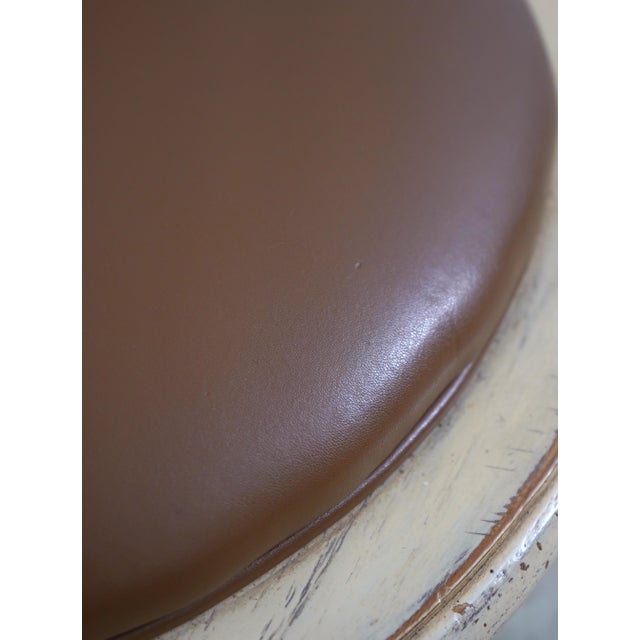 French Louis XV Cane Back Painted Vanity Stool For Sale - Image 14 of 18