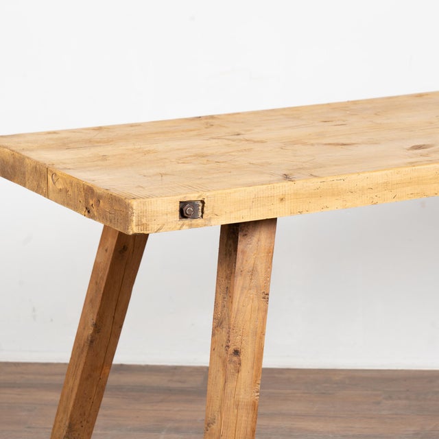 Early 20th Century Rustic Hardwood Console Table For Sale - Image 9 of 13