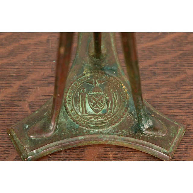 Tiffany Studios New York Bronze Candlestick, Circa 1910 For Sale - Image 10 of 14