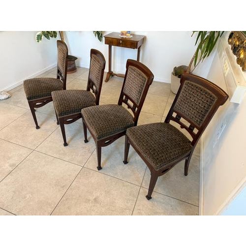 Art Nouveau Armchairs, 1890s, Set of 4 For Sale - Image 12 of 18