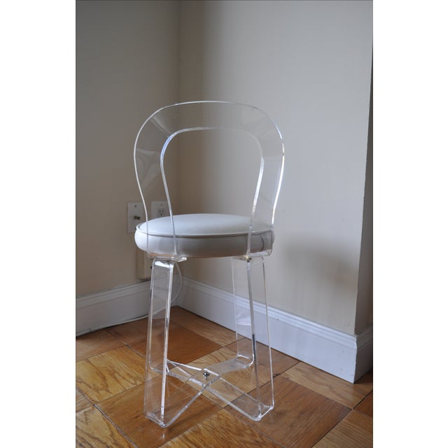 1970s Rialto Plastic Lucite Vanity Chair Chairish