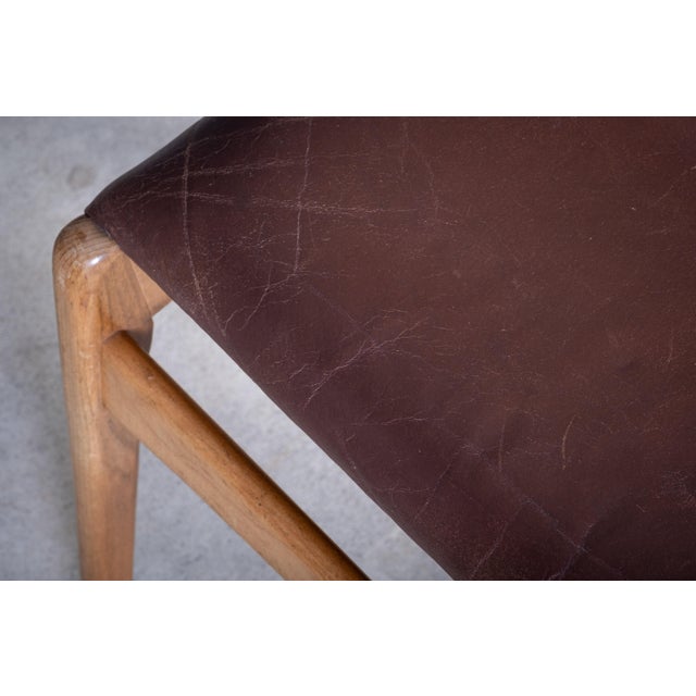 Wood Mid-Century Beech Stool, Denmark, 1950s For Sale - Image 7 of 9