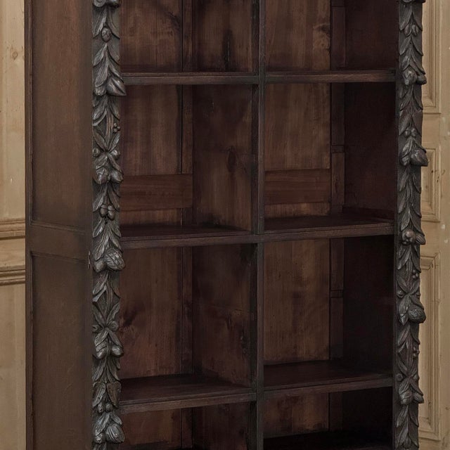 19th Century Renaissance Revival Carved Oak Barrister's Bookcase For Sale In Dallas - Image 6 of 18