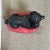 Mid-Century Modern Mid-Century Modern Plaster-Painted Black Poodle on a Red Poof For Sale - Image 3 of 4