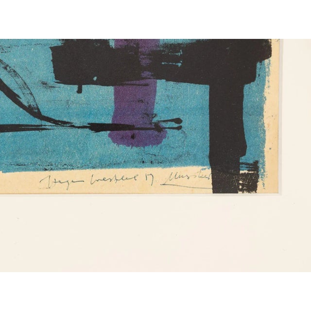 Paper Double Bass, Color Lithograph, Framed For Sale - Image 7 of 12