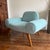 Newly upholstered in great condition French Royere style Lounge Chair bought at auction. Light blue velvet upholstery....