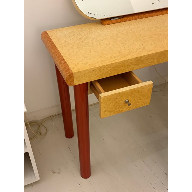 1980s Ettorre Sottsass/ Marco Zanini Memphis Makeup Vanity and Chair, Attrbuted For Sale In New York - Image 6 of 9