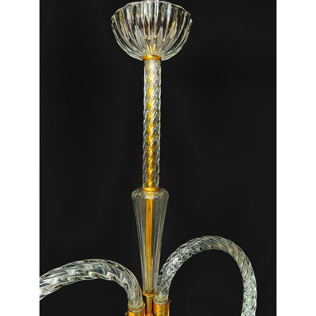 Mid-20th Century Charming Chandelier by Ercole Barovier, Murano, 1940s For Sale - Image 10 of 18