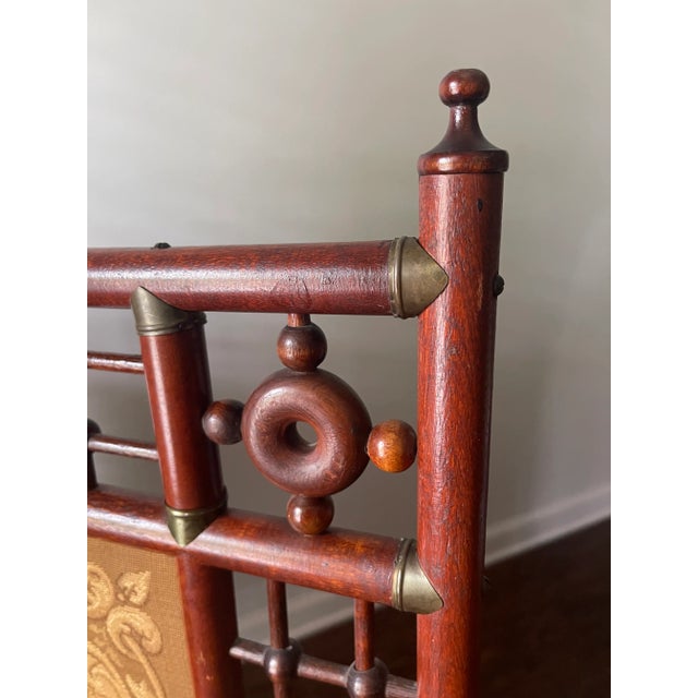 Late 19th Century Victorian Stick and Ball Fireplace Screen For Sale - Image 9 of 12