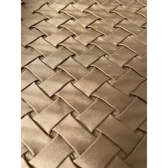 Vintage Silk Custom Basket Weave Fabric in Sage Green Color 4+ Yards Chairish