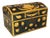 19th Century Hand Painted Polychrome Trunk With Floral Decor, Normandy France For Sale