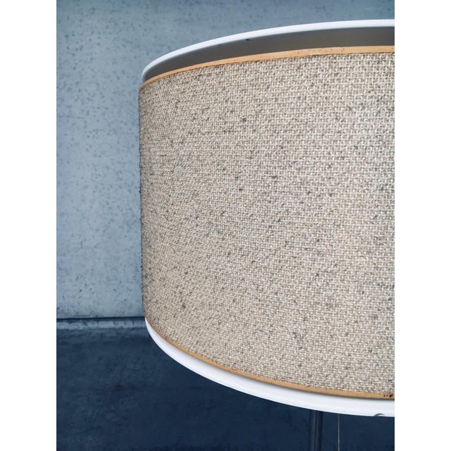 Vintage Midcentury Modern Dutch Design Floor Lamp. Made in the Netherlands, 1960's period. Chrome and black lacquered base...