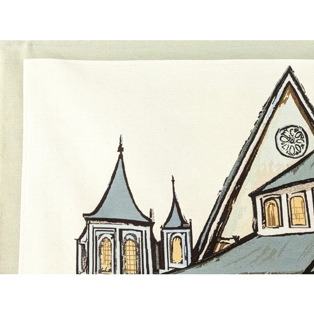 David Adickes "L'Eglise De St. Genevieve" Abstract Architectural Tapestry of a Cathedral, 1970s For Sale In Houston - Image 6 of 12